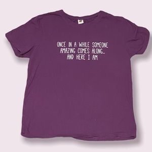 Purple Funny Graphic Tee